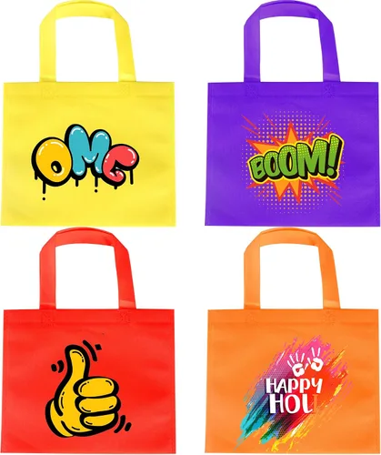 Vista 2 de SPERPAND 30 bolsas de regalo pequeñas con asas, bolsa de regalo de vacaciones, bolsas de regalo de fiesta, bolsas de regalos para niños, cumpleaños