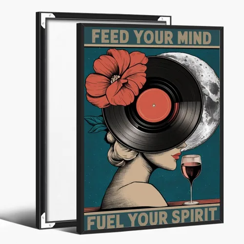 Vista 90 de Lienzo decorativo para pared con texto en inglés "Lose Your Mind Find Your Soul", arte de pared con citas inspiradoras para la salud mental, pintura