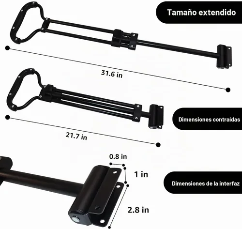 Vista 3 de Mango de repuesto de repuesto para carrito de camioneta, adecuado para accesorios de mango de carrito de campamento al aire libre (no incluye vagón)