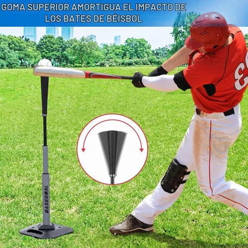 Vista 2 de BaseGoal Baseball Batting Tee with Heavy Duty Base,Adjustable Height