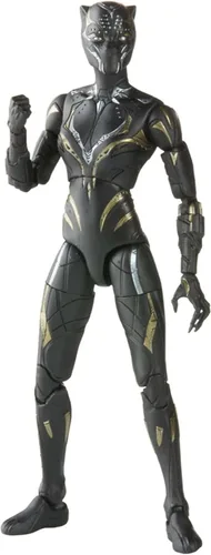 Vista 4 de Marvel Legends Series Black Panther Wakanda Forever Black Panther - Figura de acción MCU de 6 pulgadas, 2 accesorios