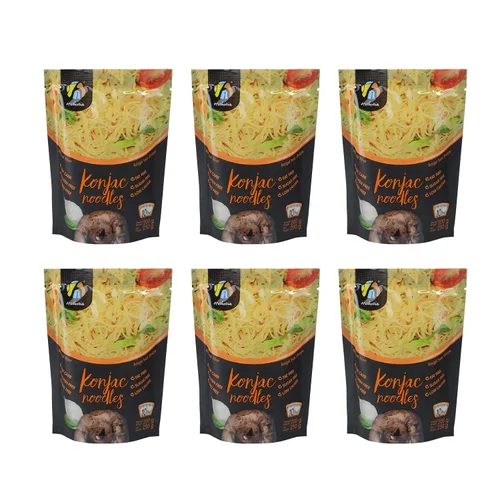Vista 14 de Hethstia Fideos de Konjac con Fibra de Avena, Fettuccine Shirataki Keto Bajo en Carbohidratos, Pasta de Konjac Sin Gluten, Vegana, Sin Azúcar, Baja