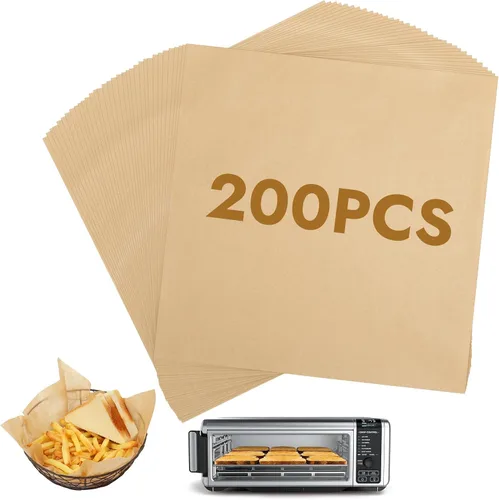 Vista 10 de BYKITCHEN Papel pergamino para freidora de aire de 12 pulgadas para freidora de aire Ninja SP151 SP351 SP101 SP201 SP301, 120 PCS forros desechables