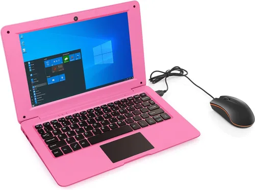 Vista 8 de Portátil de 10,1 pulgadas en línea Aprendizaje ordenador portátil Windows 10 OS Preinstalado Quad Core 32GB Netbook HDMI Webcam Oficina Netflix Negro