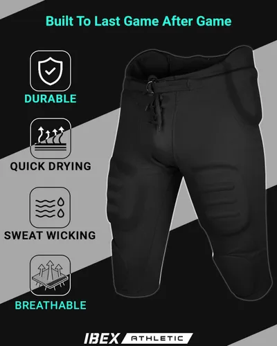 Vista 6 de Pantalones de fútbol integrados para adultos, pantalones de práctica de fútbol para hombre con almohadillas integradas