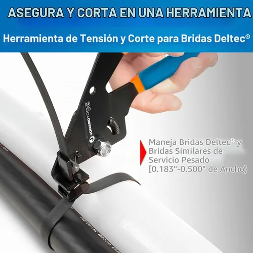Vista 2 de Jonard Tools CTT-05 Deltec® Herramienta de tensado y corte de correas de sujeción de cables, capacidad de ancho de correa de 0.183 a 0.500 pulgadas
