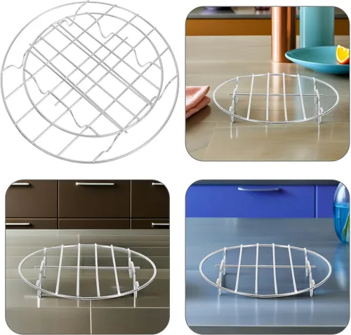 Vista 8 de 2pcs Steamer Rack Stainless Steel with Footed Base