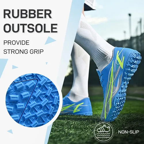 Vista 4 de Zapatos de fútbol para hombre, botines de fútbol atléticos, de alta calidad, transpirables, antideslizantes, para exteriores, para entrenamiento