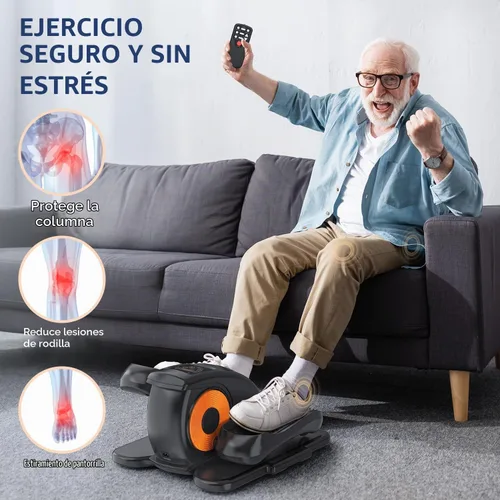 Vista 5 de Under Desk Elliptical Machine for Senior Mini Elliptical Leg Exerciser with Remote Quiet Portable Electric Seated Foot Pedal Exerciser for Home