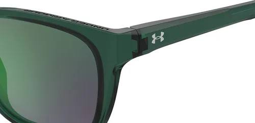 Vista 7 de Under Armour Gafas de sol rectangulares UA Raid para adultos, Verde