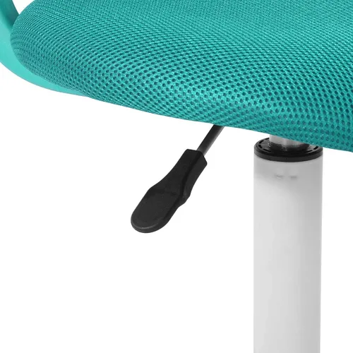 Vista 5 de FurnitureR Silla de trabajo de escritura para adolescentes, niños y niñas, ruedas giratorias de 360 grados, asiento de tela suave, respaldo