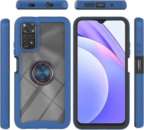Vista 47 de Funda compatible con Xiaomi Poco X3 NFC, compatible con Xiaomi Poco X3 Pro/Poco X3 Ring Stand 3 en 1, color negro