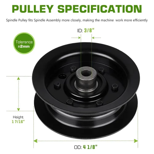 Vista 3 de 1 paquete de polea tensora plana de repuesto para Exmark Toro 106-2175 132-9420 TimeCutter Z480 TimeCutter SS 5000 32" 38" 42" 50" 54" cubierta