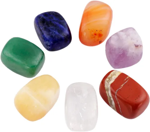 Vista 3 de Mookaitedecor Juego de cristales curativos, 7 piedras de cristal de chakra para meditación de Reiki, equilibrio Healing Stones and Crystals Set