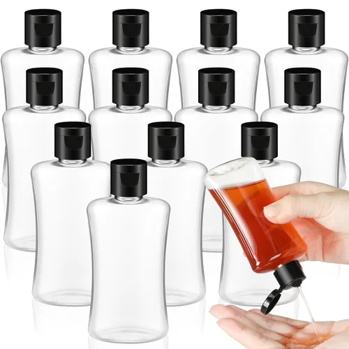 Vista 8 de Domensi - 36 botellas de viaje de 3.4 onzas con tapa abatible, loción