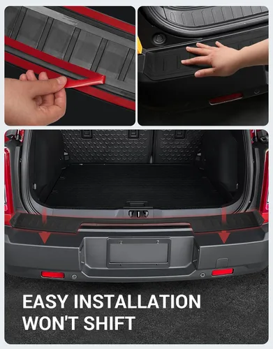 Vista 8 de Ecarzo Protector de parachoques trasero para 2025 2024 2023 2022 2021 Accesorios Bronco Sport Cubierta de moldura resistente a los arañazos