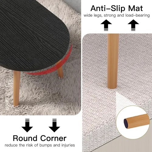 Vista 6 de Mesa de centro pequeña para espacio pequeño, mesa baja, mesa de pie para sentarse en el suelo, mesa de centro japonesa para sala de estar, mesas