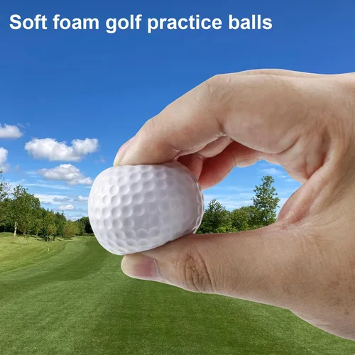 Vista 4 de KOFULL Foam Golf Practice Balls, 24 Pack Realistic Feel and Limited Flight Training Balls for Indoor or Outdoor, Soft Practice Golf Balls for