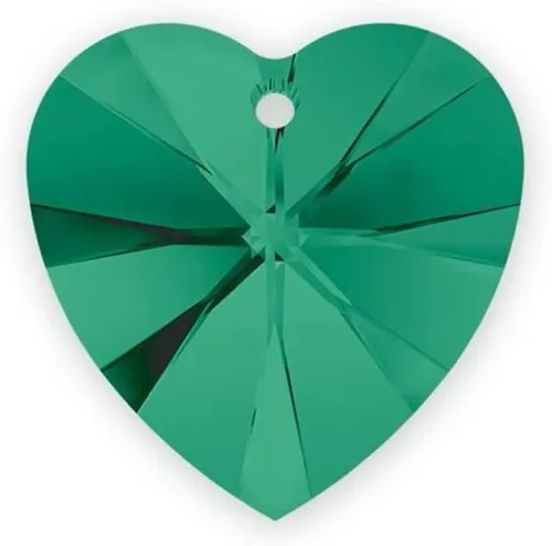 Vista 15 de 20 cuentas colgantes de cristal de corazón de amor de San Valentín de 0.394 pulgadas (0.394 in), cuentas sueltas de diamantes de abril transparentes