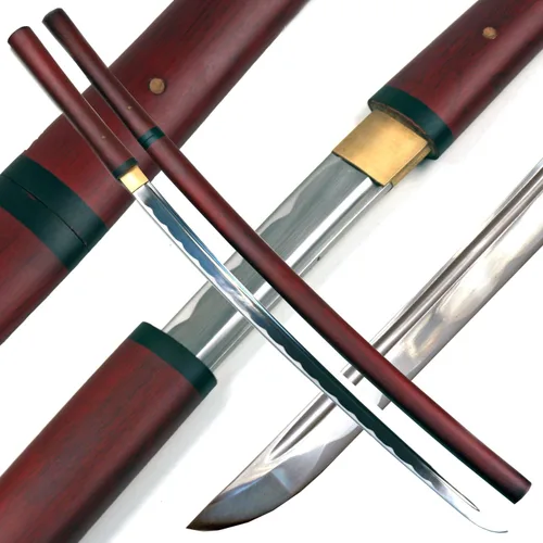 Vista 7 de Ace Martial Arts Supply Espada afilada katana samurái japonesa hecha a mano - KENSHIN