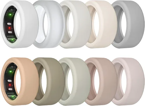 Vista 12 de Paquete de 10 fundas de anillo para RingConn Gen 3/Gen 2/Gen 1, protector de anillo de silicona elástica para RingConn Gen 2, accesorios