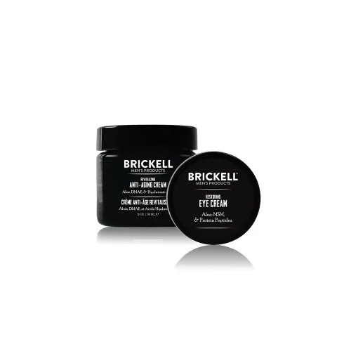 Vista 10 de Brickell Ultimate - Rutina antienvejecimiento para hombre, antiarrugas, crema facial de noche y crema de ojos para reducir la hinchazón, arrugas