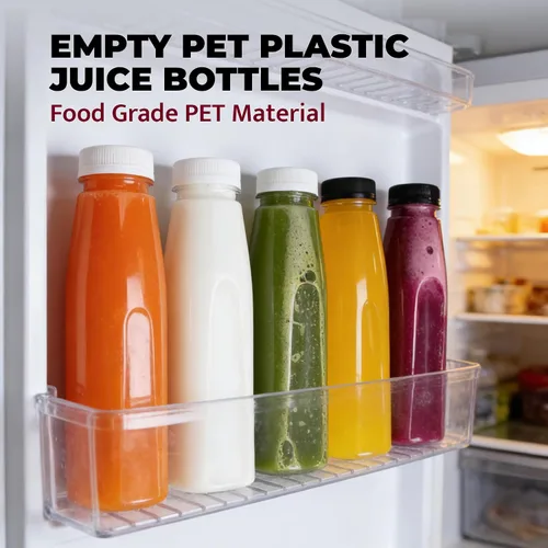 Vista 6 de Holotap Paquete de 54 botellas de plástico de 7 onzas con tapas, botellas vacías de plástico desechables para jugos de PET a granel para líquidos