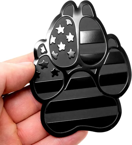 Vista 4 de Emblema de guardabarros de metal para autos, camiones (3 x 4 pulgadas, negro)