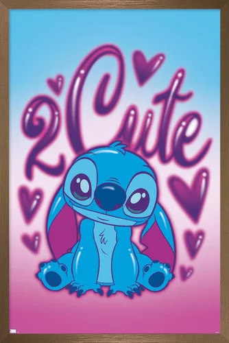 Vista 16 de Trends International Disney Lilo and Stitch - Póster de pared, 22.4 pulgadas de largo x 14.7 pulgadas, versión enmarcada en madera de granero