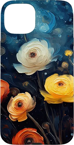 Vista 9 de Gorgeous Star Night Ranunculus Flowers Famous Painting Case for iPhone 17