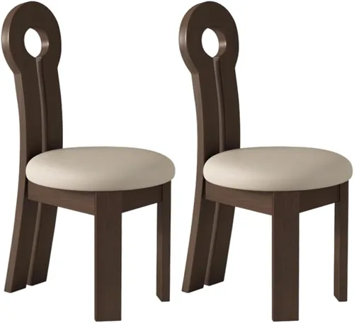 Vista 33 de YVYKFZD Dining Chairs Set, Solid Wood Dining Room Chair, Upholstered Kitchen Chairs, Unique Key-Shaped Living Room Chair, for Offices Bedroom Study