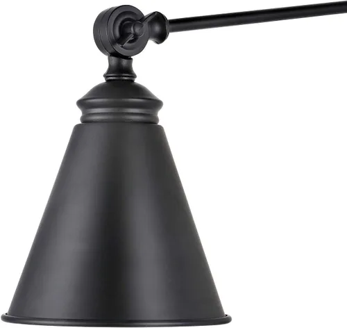 Vista 7 de WINGBO - Juego de 2 apliques de pared con brazo oscilante estilo granja, lámpara de pared industrial ajustable para sala de estar, dormitorio