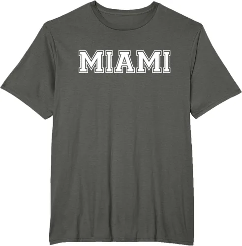 Vista 5 de Camiseta de regalo deportiva estilo universitario Miami Florida, Negro, S