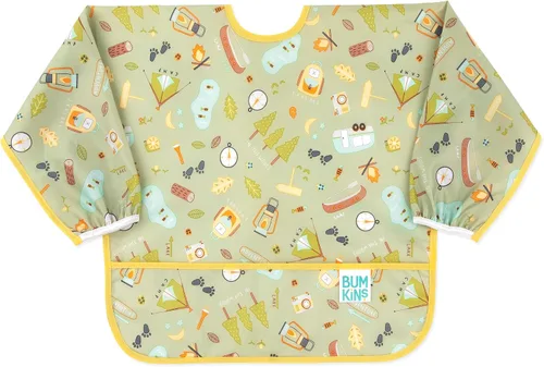 Vista 8 de Bumkins Sleeved Bib for Girl or Boy, Baby and Toddler for 6-24 Mos