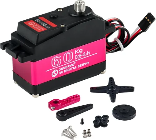 Vista 2 de Servo digital DS5160 SSG HV de 132.3 lbs, 270 grados, resistente al agua, de metal, alto par, servo RC para camión robótico HPI Baja 5B SS RC