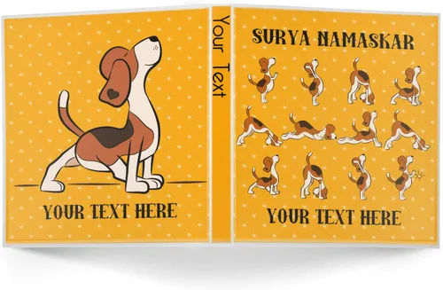 Vista 2 de Carpeta personalizada de 3 anillas de Yoga Dogs Sun Salutations - 1 pulgada
