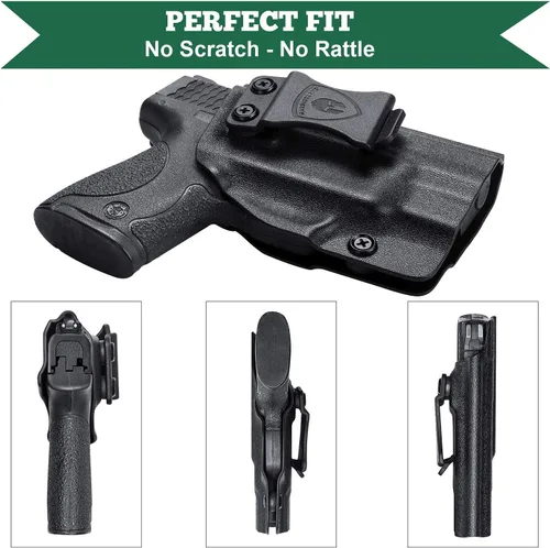 Vista 6 de M&P 9 Shield M2.0 - Funda NTS con láser rojo y verde integrada, no es compatible con M&P Shield y Crimson Trace Laser Instalar por separado