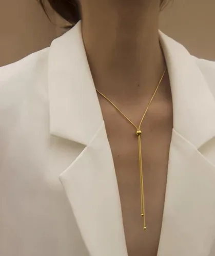 Vista 3 de Joya Love Gold Necklace For Women Trendy Necklaces Chain Necklace Dainty Choker Necklace For Women Snake Chain Necklaces Aesthetic Stainless Steel