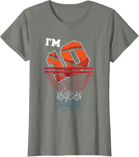 Vista 13 de Camiseta de regalo de cumpleaños con red de baloncesto de 10 años, Negro
