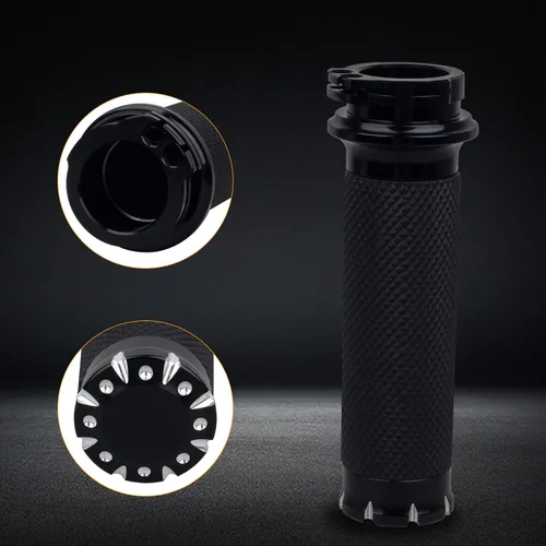 Vista 2 de NTHREEAUTO Agarres de manillar para motocicleta Acelerador para 1" / 25mm Compatibles universalmente con Harley Dyna Sportster 883 1200 Road Electra