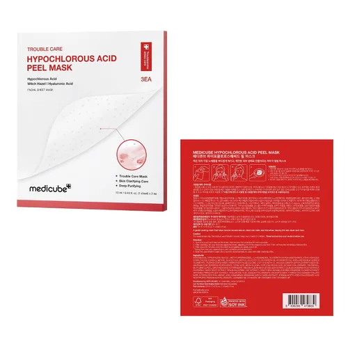 Vista 8 de medicube Mascarilla Exfoliante de Ácido Hipocloroso 3EA Mascarilla de Lámina Despegable para Exceso de Sebo, Poros y Puntos Negros Pantenol