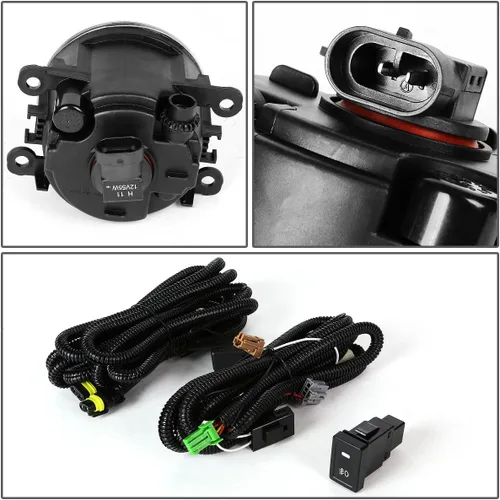 Vista 4 de DNA MOTORING FL-ZTL-135-CH - Conjunto de luz antiniebla para conductor y pasajero Mejora la visibilidad [Compatible con Suzuki Grand Vitara 06-14]