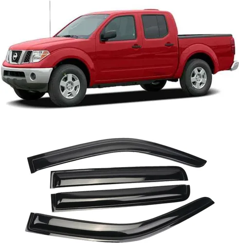 Vista 12 de Protector de lluvia Deflector de viento para montaje exterior, viseras de ventana con cinta compatible con Ford F-250 1999-2016 Super Duty