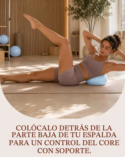 Vista 3 de Trideer Pelota de pilates de 9 pulgadas con pajita de inflado Azul bebé