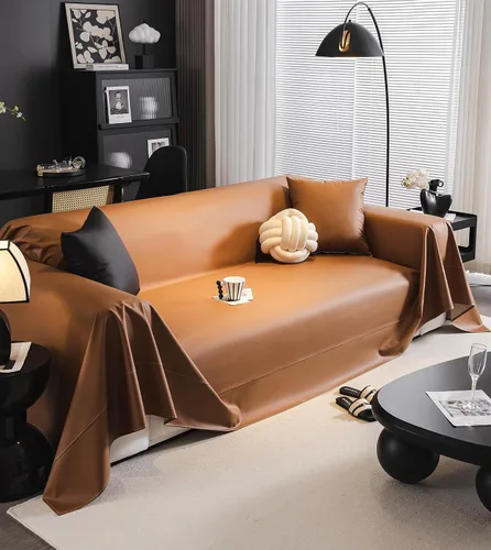 Vista 5 de Cornasee Funda elástica para futón de tamaño matrimonial, totalmente plegable, sin brazos, protector de sofá, cama y sofá, lavable a máquina (marrón)