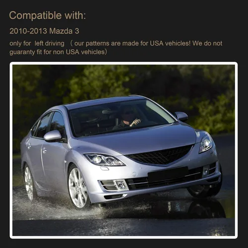 Vista 4 de Tapete para cubierta de tablero de instrumentos compatible con Mazda 3 2010-2013