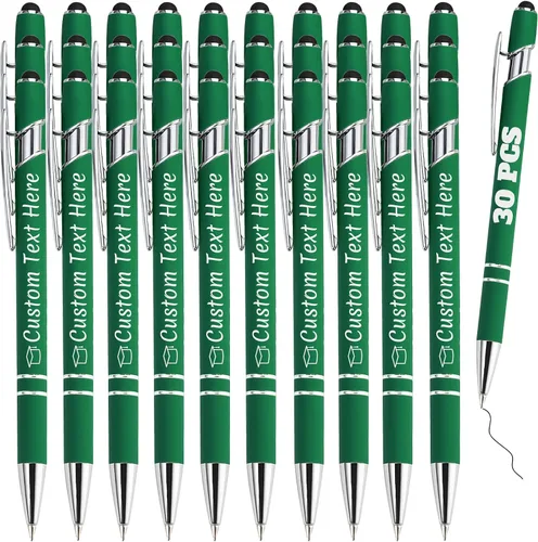 Vista 45 de Bolígrafos personalizados a granel 10 con nombre, grabados con punta de lápiz, bolígrafos de bola personalizados de escritura suave, regalos