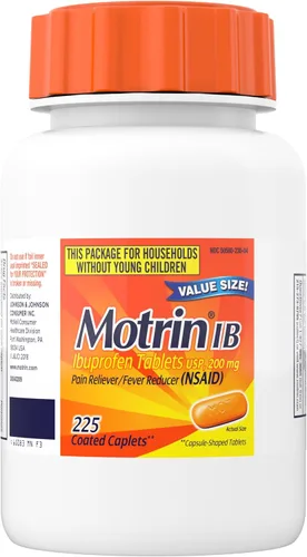 Vista 9 de Motrin IB Ibuprofeno 200mg Comprimidos, Aliviador de Dolor y Fiebre para Dolor de Cabeza, Dolor de Espalda, Dolores Musculares, Dolor Menstrual