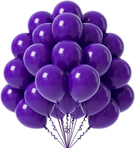 Vista 19 de FOTIOMRG - Globos negros de 12 pulgadas, paquete de 50 globos de fiesta negros de buena calidad para cumpleaños, graduación, baby shower, Halloween