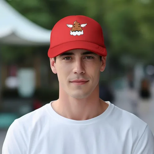 Vista 4 de LIICHEES Cute Angel Poo Baseball Cap for Men Women Adjustable Mesh Back Hat Dad Hat